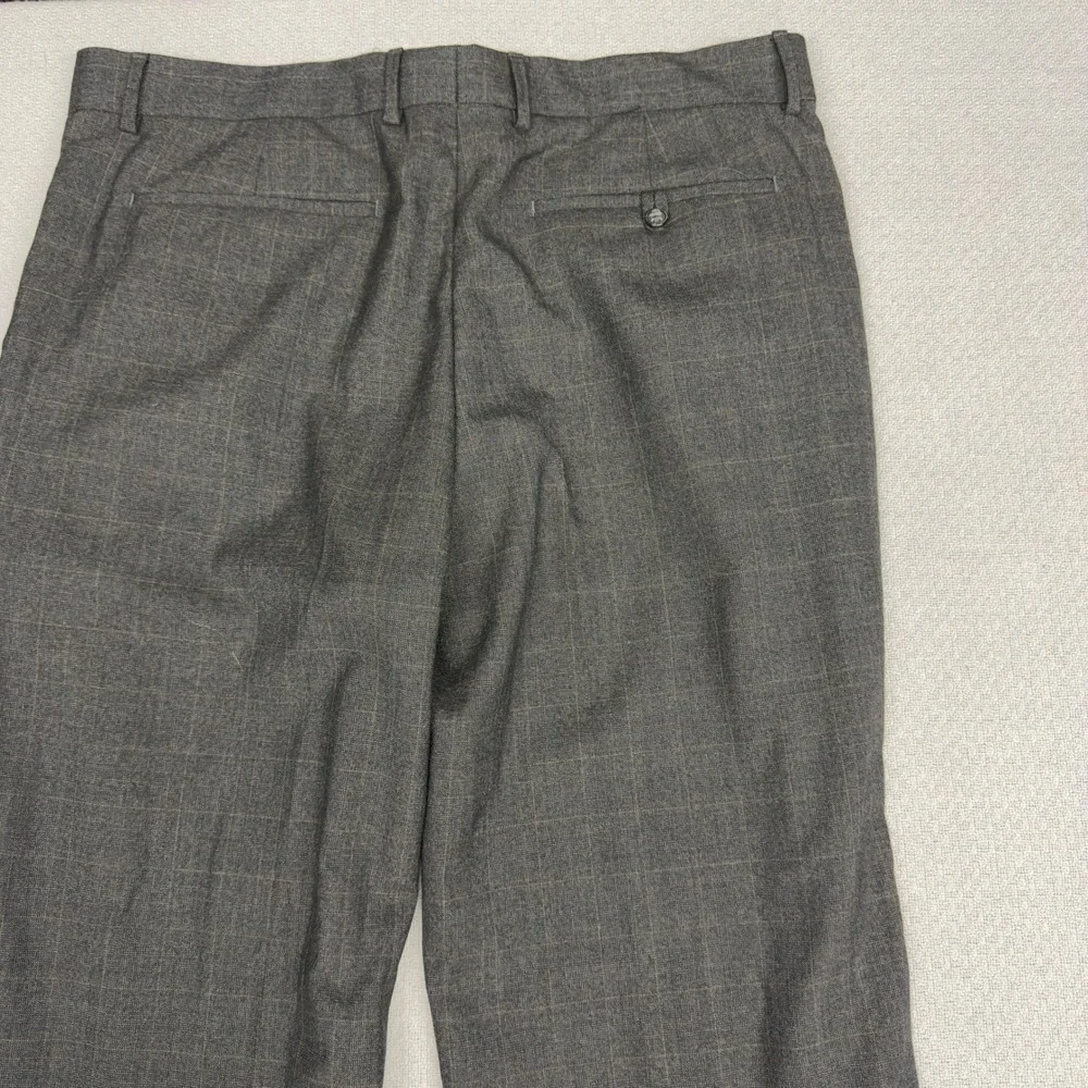 Banana Republic Pants Mens 38x32 Gray Check Wool Modern Fit Trousers Formal